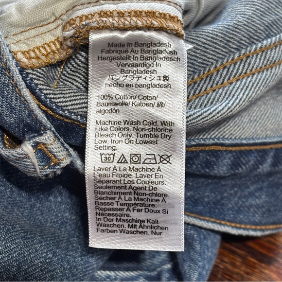 J.Crew Factory 90's Vintage Baggy Cropped Slightly Distressed Jeans Size 31 - Picture 6 of 8